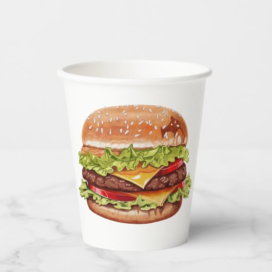 Gobelets En Papier Burger tasses (Recto)