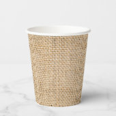 Gobelets En Papier Burlap Réception de mariage rustique Monogramme pe (Verso)