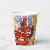 Gobelets En Papier Bus Anglais Double Decker (Recto)