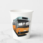 Gobelets En Papier Bus orange (Recto)