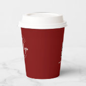 Gobelets En Papier Business Logo Corporate Event Simple Red Custom (Gauche)