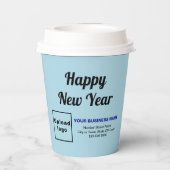 Gobelets En Papier Business New Year Light Blue Paper Cup (Verso)