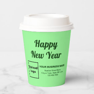 Gobelets En Papier Business New Year Light Green Paper Cup