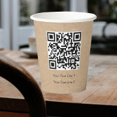 Gobelets En Papier Business QR Code Modern Professional Kraft Brown