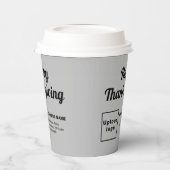 Gobelets En Papier Business Thankesgiving Grey Paper Cup (Gauche)
