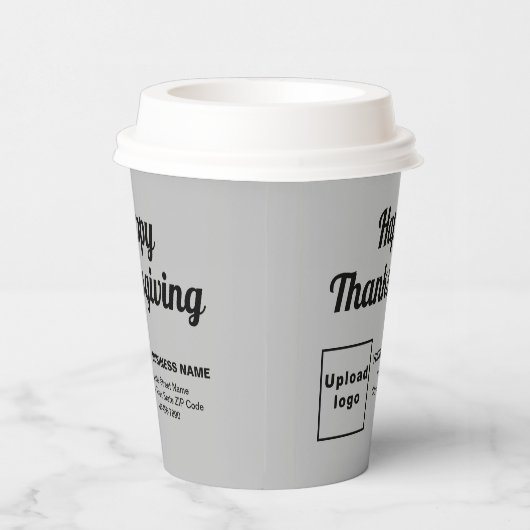 Gobelets En Papier Business Thankesgiving Grey Paper Cup (Droite)