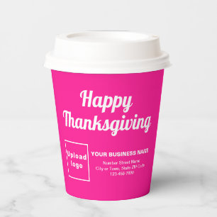Gobelets En Papier Business Thankesgiving Pink Paper Cup