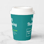 Gobelets En Papier Business Thankesgiving Turquoise Green Paper Cup (Droite)