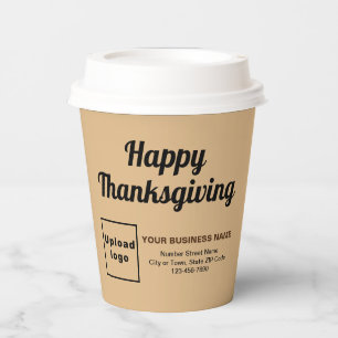Gobelets En Papier Business Thanksgiving Light Brown Paper Cup
