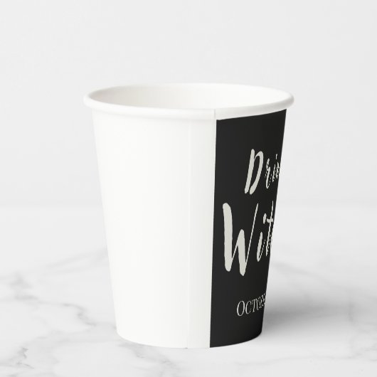 Gobelets En Papier Buvez tout sorcières Funny Halloween noir  (Droite)