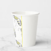 Gobelets En Papier Buzzing with Style – Bee Illustration cups (Gauche)