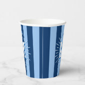 Gobelets En Papier Cabana Stripes in Blue Personalized (Droite)