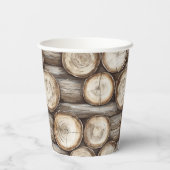 Gobelets En Papier Cabane en bois de naissance (Verso)