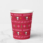 Gobelets En Papier cacahuètes | Chandail de Noël Snoopy & Woodstock (Verso)