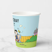 Gobelets En Papier cacahuètes | Charlie Brown et Gang Anniversaire (Verso)