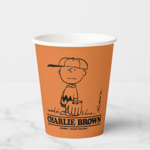 Gobelets En Papier cacahuètes   Charlie Brown Jouer à la balle