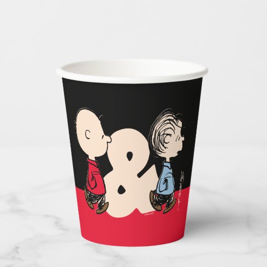 Gobelets En Papier cacahuètes | Charlie Brown & Linus (Recto)