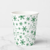 Gobelets En Papier cacahuètes | Christmas Snoopy Let It Snow Motif (Recto)