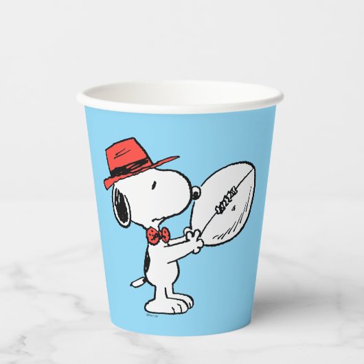Gobelets En Papier cacahuètes | Coach Football Snoopy (Recto)