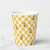 Gobelets En Papier cacahuètes | Drapeau À damiers bois (Verso)