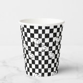 Gobelets En Papier cacahuètes | Drapeau À damiers Snoopy (Droite)