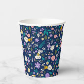 Gobelets En Papier cacahuètes en Motif de fleurs (Recto)
