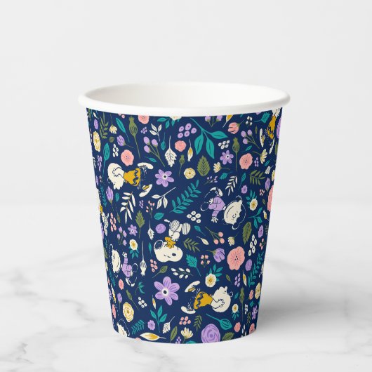 Gobelets En Papier cacahuètes en Motif de fleurs (Recto)