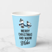 Gobelets En Papier cacahuètes | Joyeux Noël Snoopy & Charlie Brown (Recto)