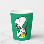 Gobelets En Papier cacahuètes | Lecteur Snoopy Saxophone (Recto)