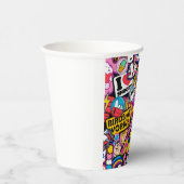 Gobelets En Papier cacahuètes | Motif de patchs Mixtape (Droite)