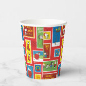 Gobelets En Papier cacahuètes | Motif des timbres de Noël (Droite)