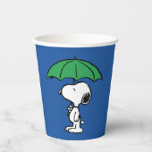 Gobelets En Papier cacahuètes | Parapluie vert Snoopy (Recto)