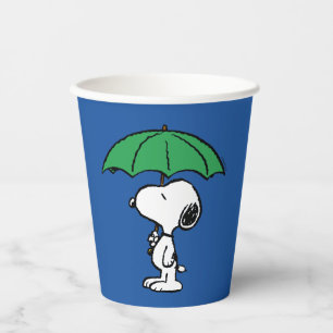 Gobelets En Papier cacahuètes Parapluie vert Snoopy