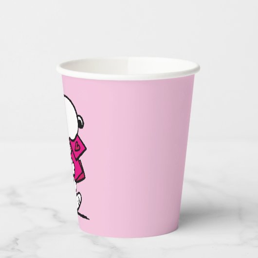 Gobelets En Papier cacahuètes | Saint Valentin | Snoopy Avec Valentin (Gauche)