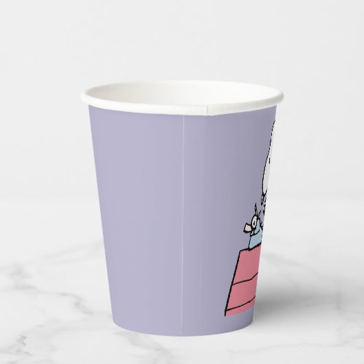 Gobelets En Papier cacahuètes | Snoopy à la machine à écrire (Droite)