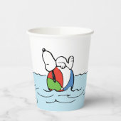 Gobelets En Papier cacahuètes | Snoopy Beach Ball Beach (Gauche)