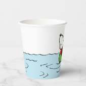 Gobelets En Papier cacahuètes | Snoopy Beach Ball Beach (Recto)