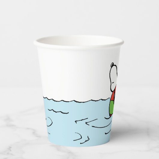 Gobelets En Papier cacahuètes | Snoopy Beach Ball Beach (Recto)