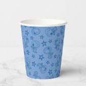 Gobelets En Papier cacahuètes | Snoopy Blue Space Astronaut Motif (Verso)