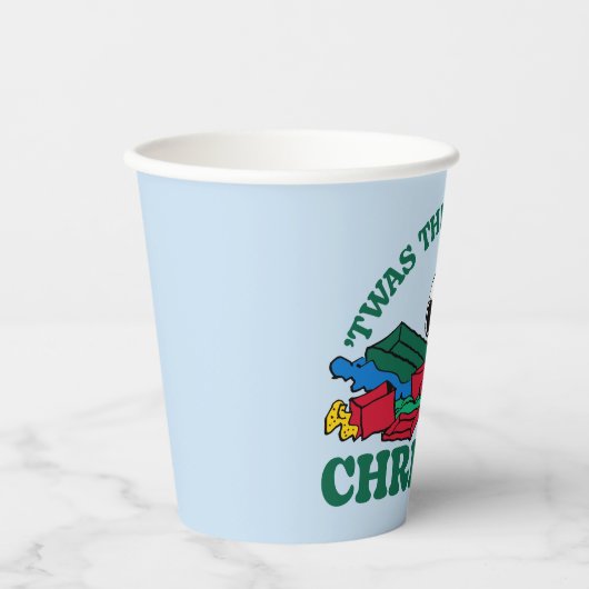 Gobelets En Papier cacahuètes | Snoopy 'C'était la nuit avant Noël (Recto)