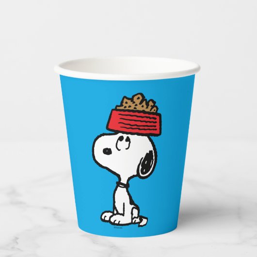 Gobelets En Papier cacahuètes | Snoopy Équilibrer Son Chien Disque (Recto)