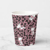 Gobelets En Papier cacahuètes | Snoopy Flower Vine Motif (Gauche)