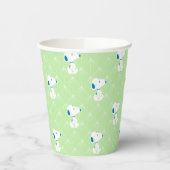 Gobelets En Papier cacahuètes | Snoopy Green Deco Dreams Motif (Gauche)