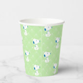 Gobelets En Papier cacahuètes | Snoopy Green Deco Dreams Motif (Droite)
