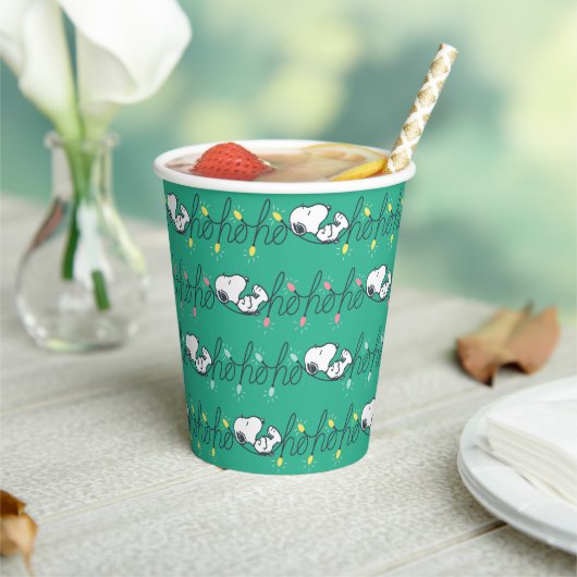 Gobelets En Papier cacahuètes | Snoopy Ho Ho Ho Noël Motif (Insitu)