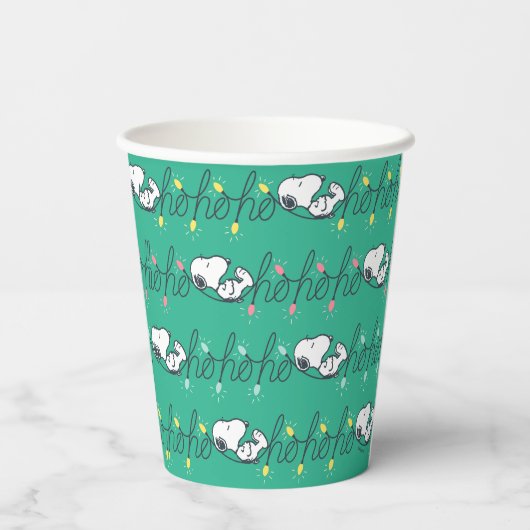 Gobelets En Papier cacahuètes | Snoopy Ho Ho Ho Noël Motif (Verso)
