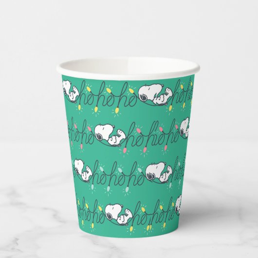 Gobelets En Papier cacahuètes | Snoopy Ho Ho Ho Noël Motif (Gauche)