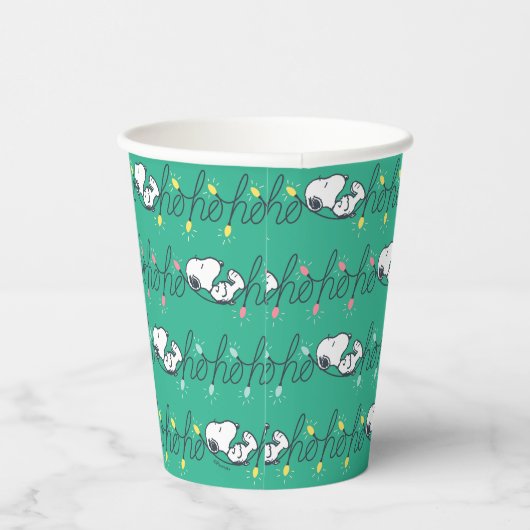 Gobelets En Papier cacahuètes | Snoopy Ho Ho Ho Noël Motif (Droite)