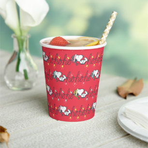 Gobelets En Papier cacahuètes Snoopy Holiday Ho Ho Ho Holiday Motif