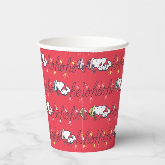 Gobelets En Papier cacahuètes | Snoopy Holiday Ho Ho Ho Holiday Motif (Droite)